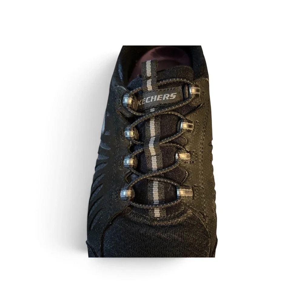 Skechers Gratis In Motion 22169 Women's 7.5 Black Flex Bungee Sneakers EU 37.5